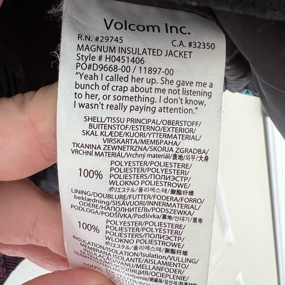 Women’s Volcom Ski Coat - Picture 8 of 8